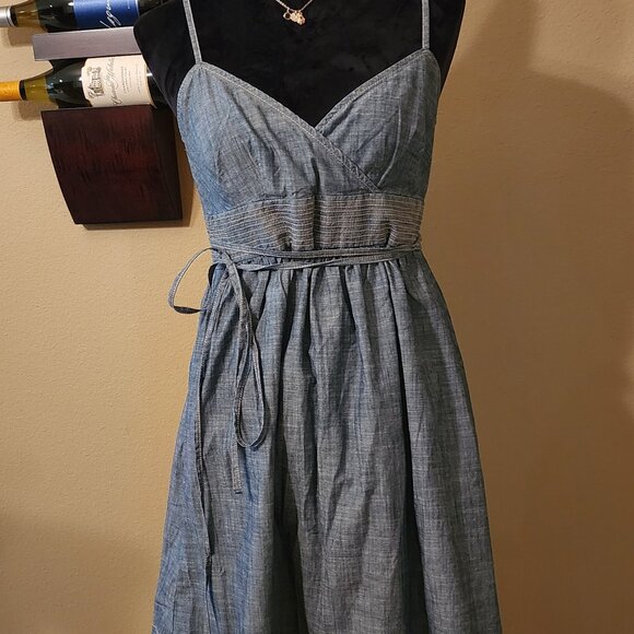 Ann Taylor Loft Chambray Denim wrap dress - Picture 1 of 6